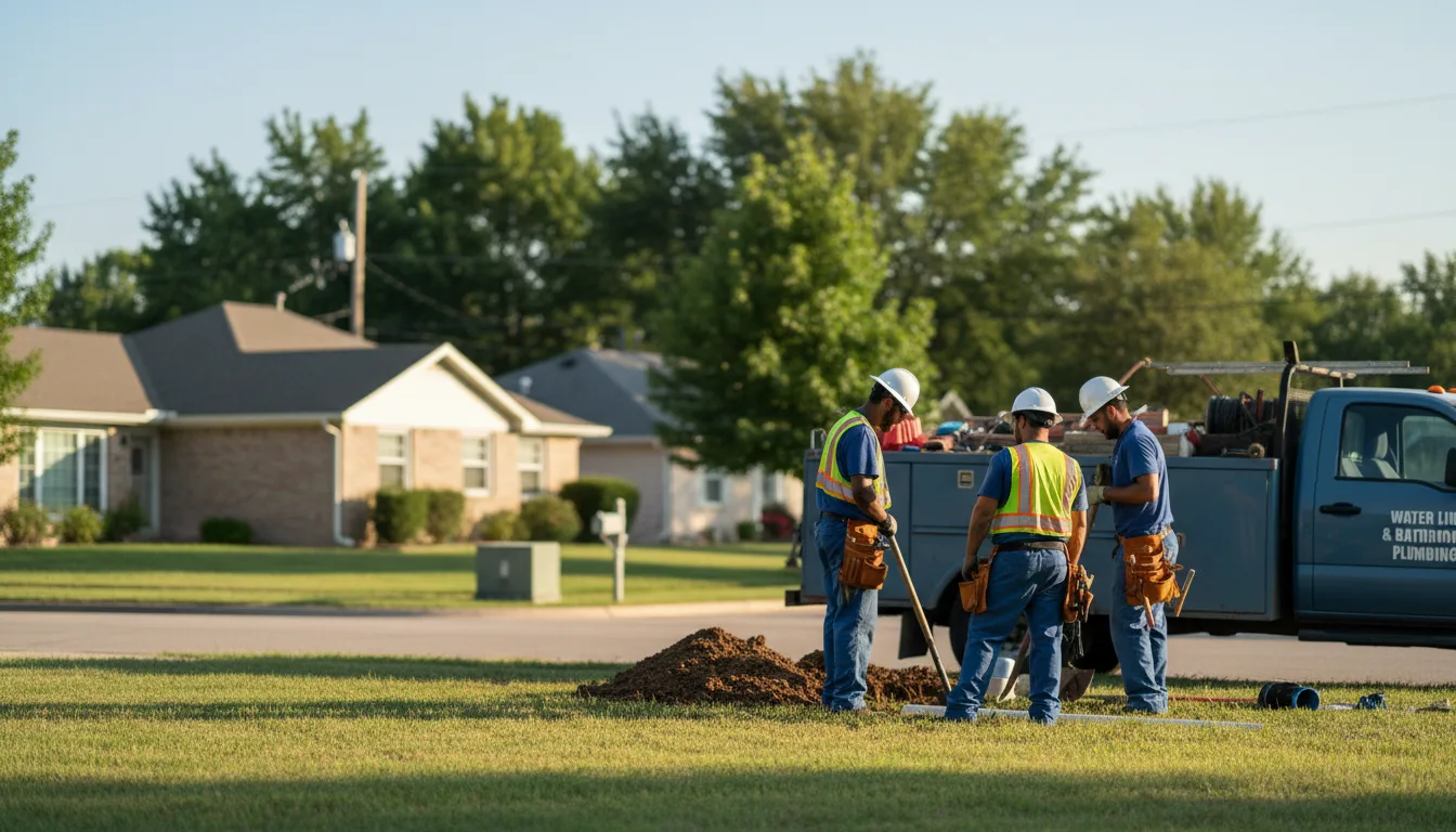 Residential water line and bathroom plumbing service in Kettlersville, OH